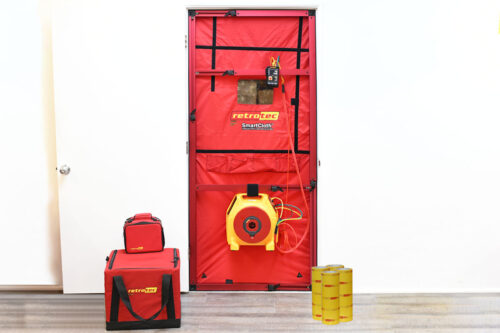 Model 300F Blower Door Setup
